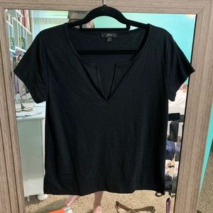 NWOT J. Crew Black V-Neck Tee M